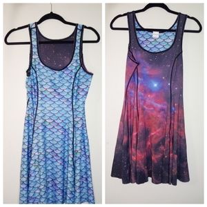 Woman's Reversible Digital Print sleeveless dress